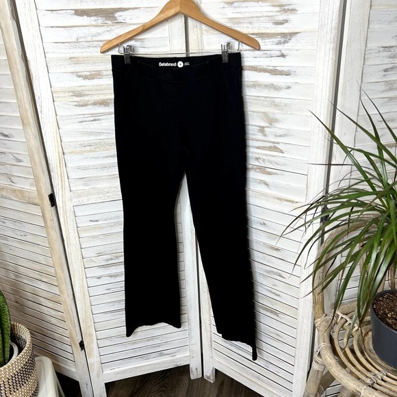 BETABRAND Women's Wide Leg Yoga Work Pant Faux Pockets Black Medium - Picture 13 of 13